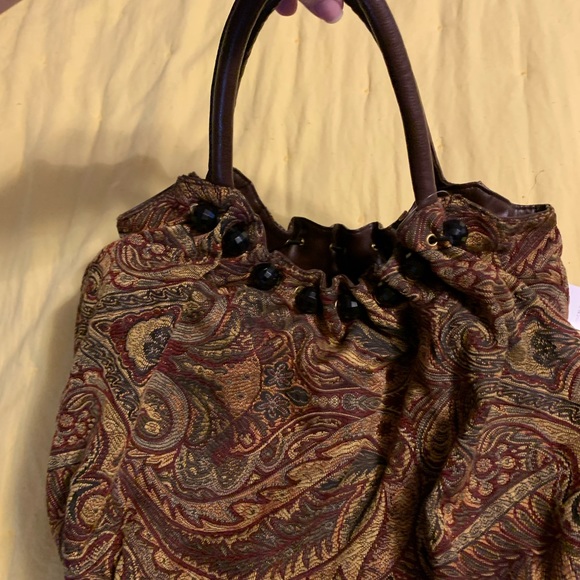 NWT beaded tapestry shoulder bag and matching wallet set - Picture 2 of 9